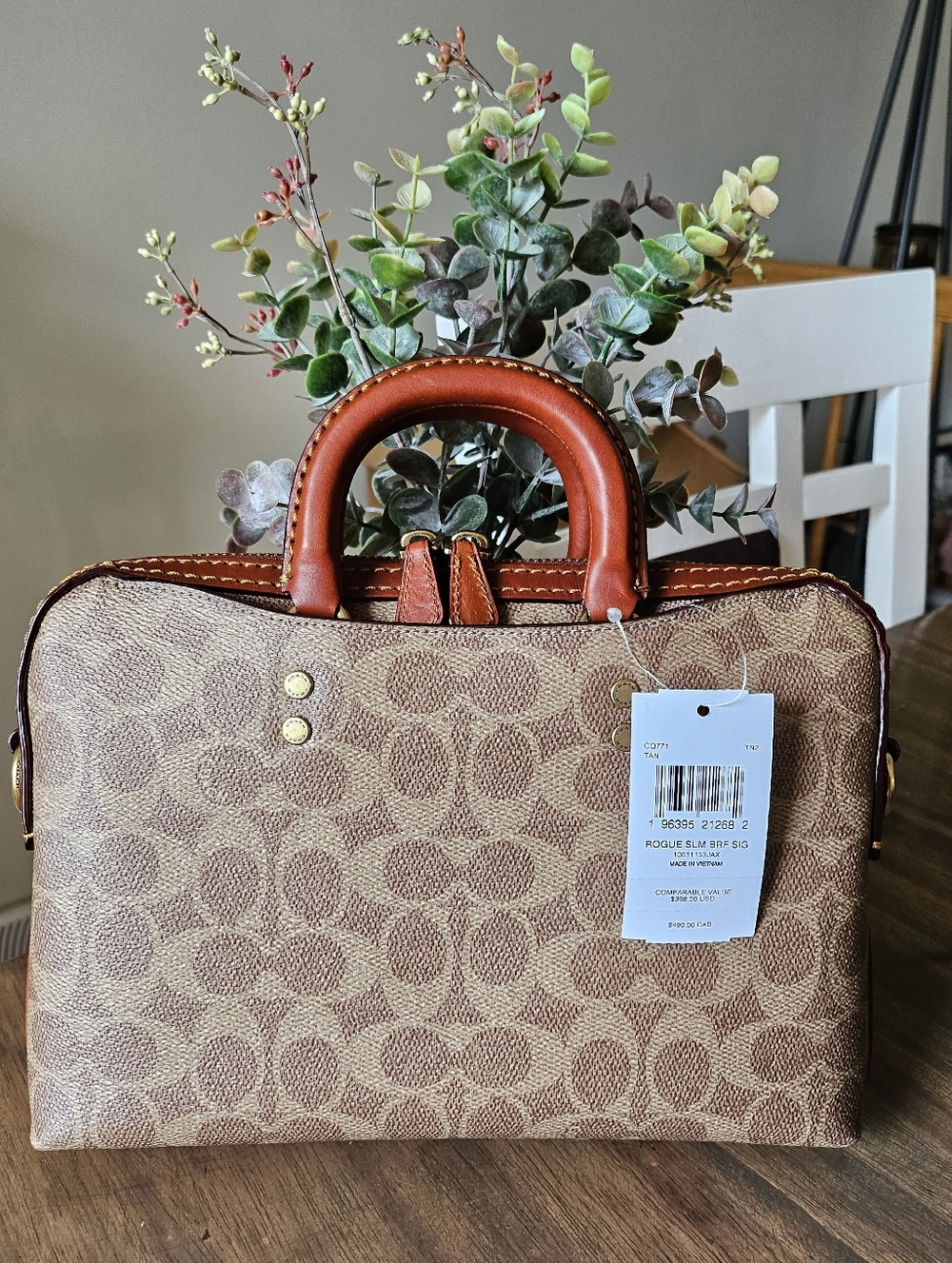 Coach Rust Rogue Slim Brief Bag
